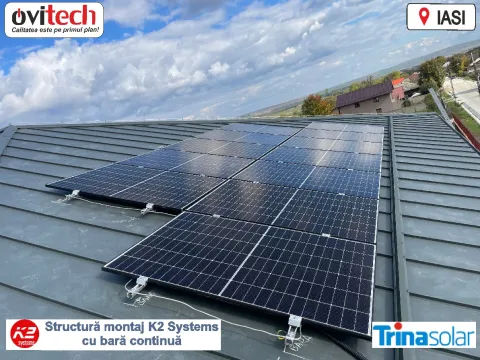 Montaj sistem fotovoltaic trifazat Sungrow 6 kW, jud. Iași — fotografia 4